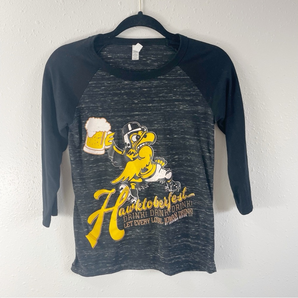 Hawkeye 3/4 sleeve shirt‎ xsmall hawkadelic Iowa
